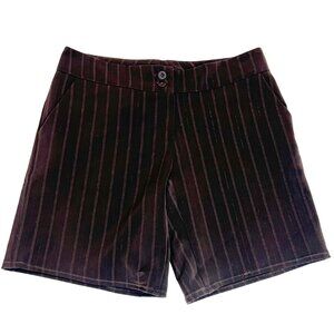 Vintage Wet Seal Y2K Brown Pin Striped Shorts Preppy Chic Academia - Size Medium